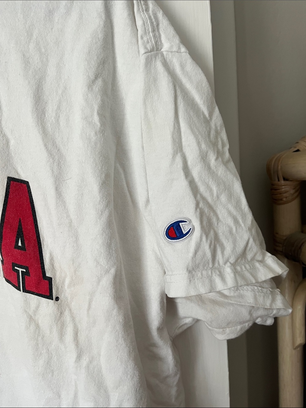 Champion White Georgia Graphic Tee with Red & Black Logo - Picture 4 of 8